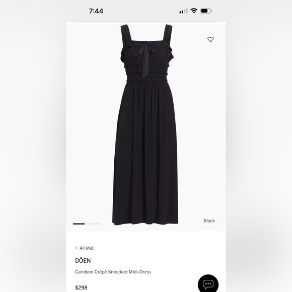 Doen Carolynn Crêpê Smocked Midi-Dress - Picture 2 of 5